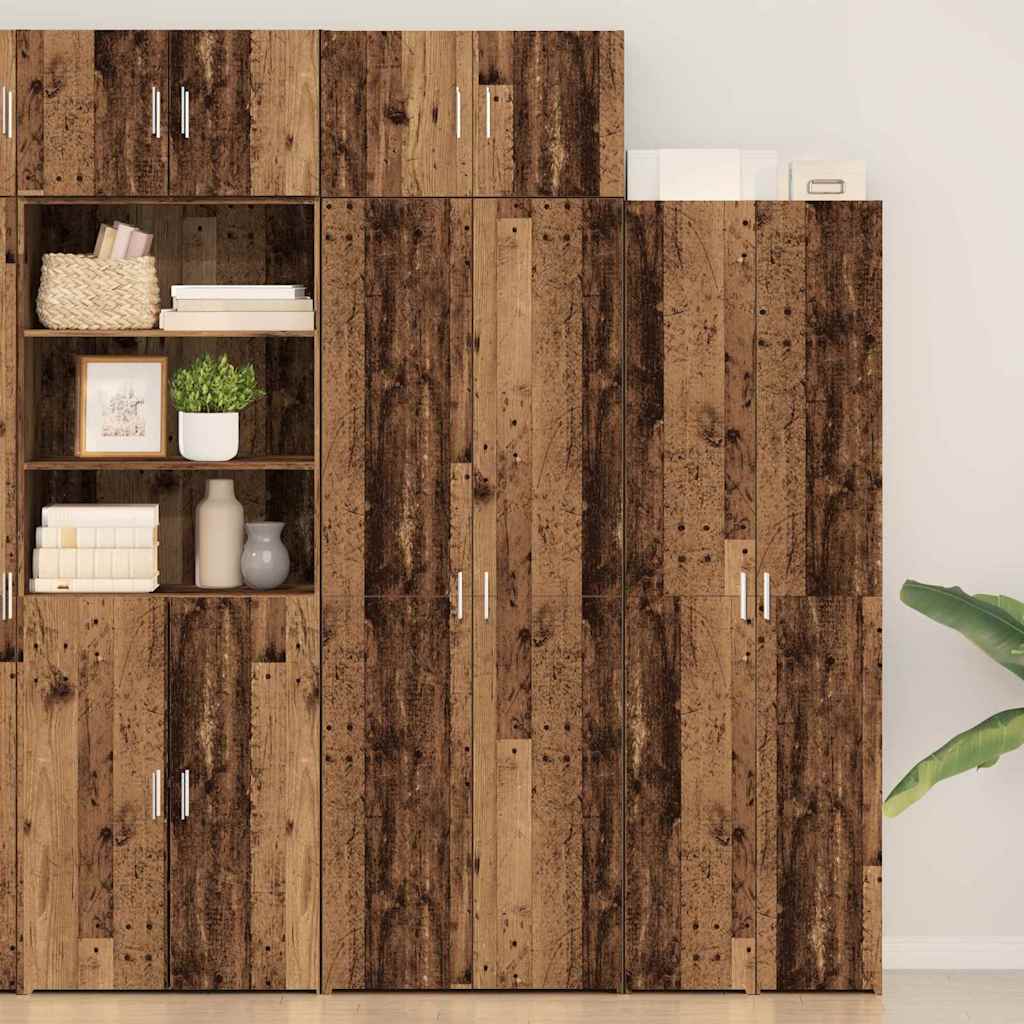 Storage Cabinet Old Wood 70x42.5x225 cm Engineered Wood - Merkel Designers