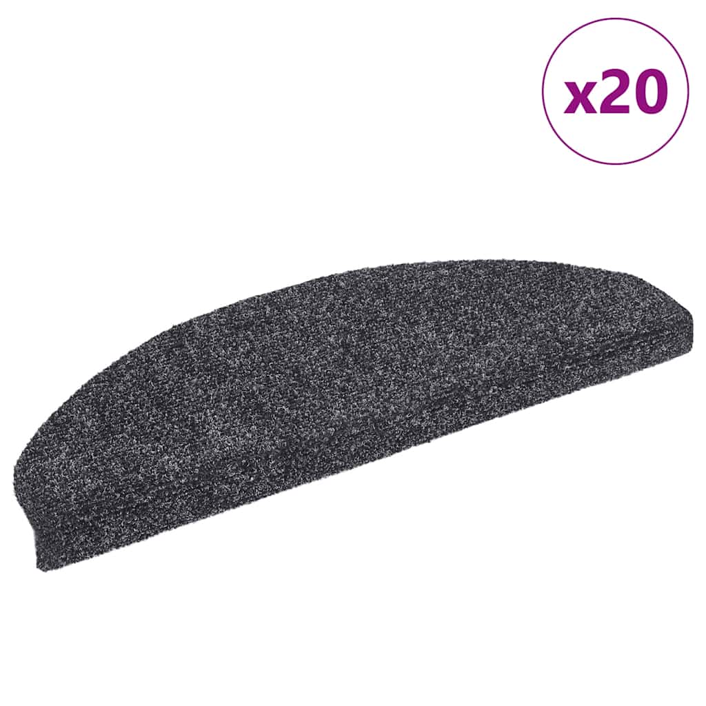 Stair Mats Self-adhesive 20 pcs Dark Grey 65x21x4 cm - Millennium Furniture