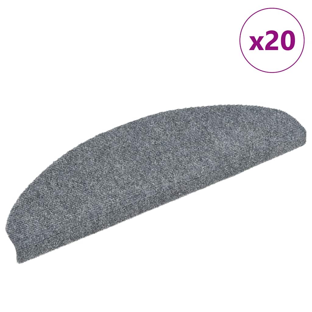 Stair Mats Self-adhesive 20 pcs Light Grey 65x21x4 cm - Direct Imports
