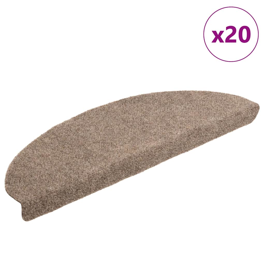 Stair Mats Self-adhesive 20 pcs Cream 65x21x4 cm - Design Hut