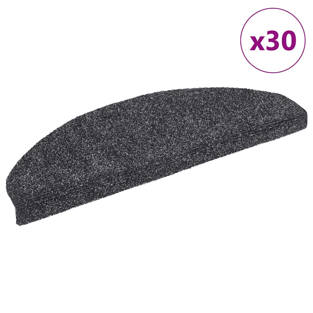 Stair Mats Self-adhesive 30 pcs Dark Grey 65x21x4 cm - Discount Dealers