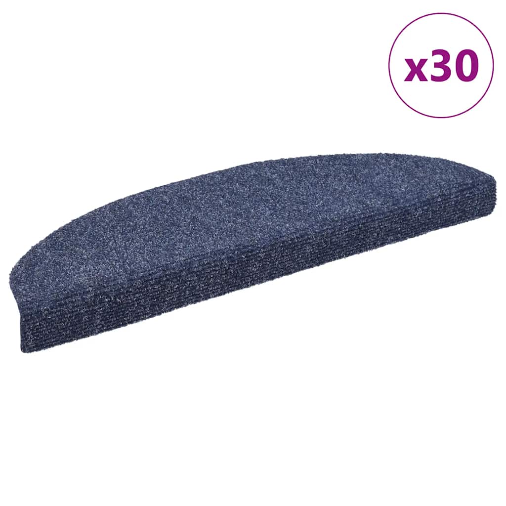Stair Mats Self-adhesive 30 pcs Blue 65x21x4 cm - Sid & Sam