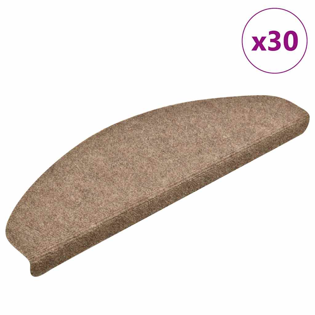 Stair Mats Self-adhesive 30 pcs Cream 65x21x4 cm - All Things Good
