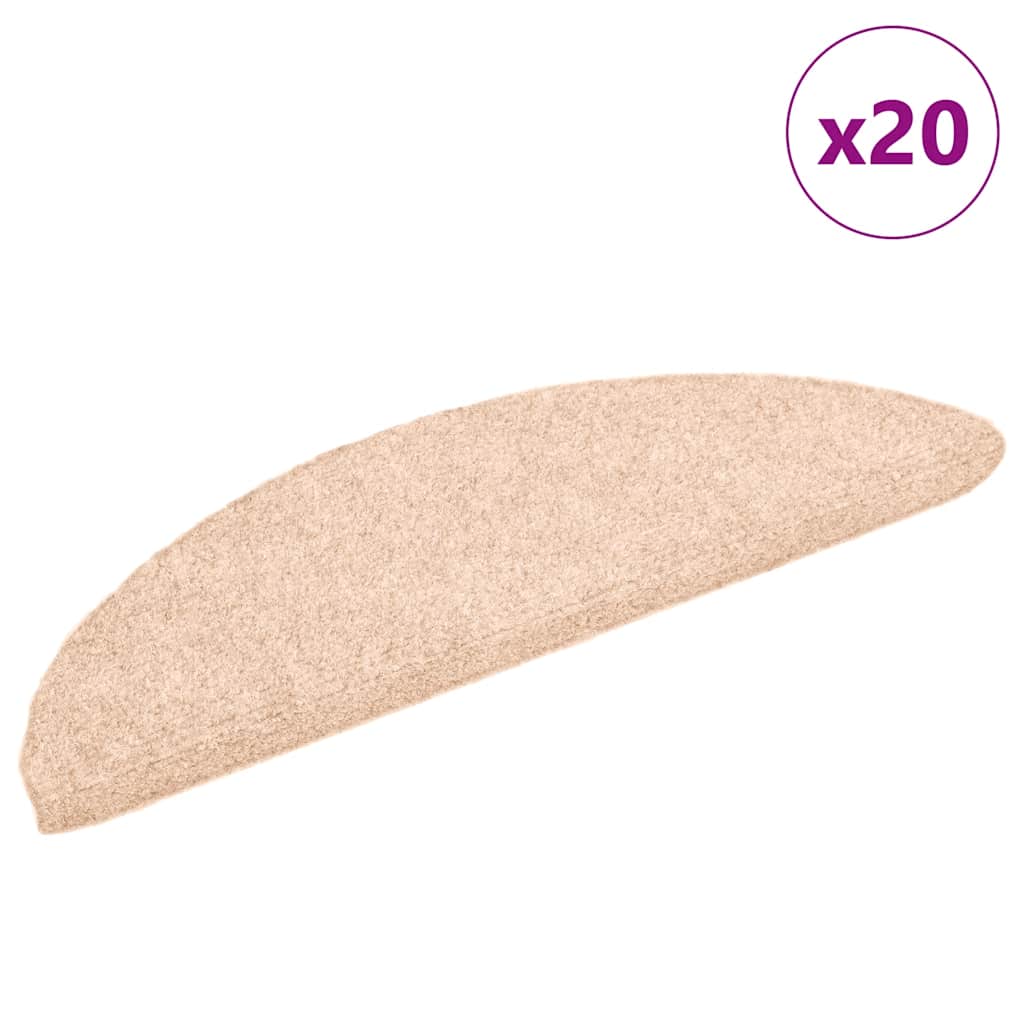 Stair Mats Self-adhesive 20 pcs Cream 56x17x3 cm - Style and Chic