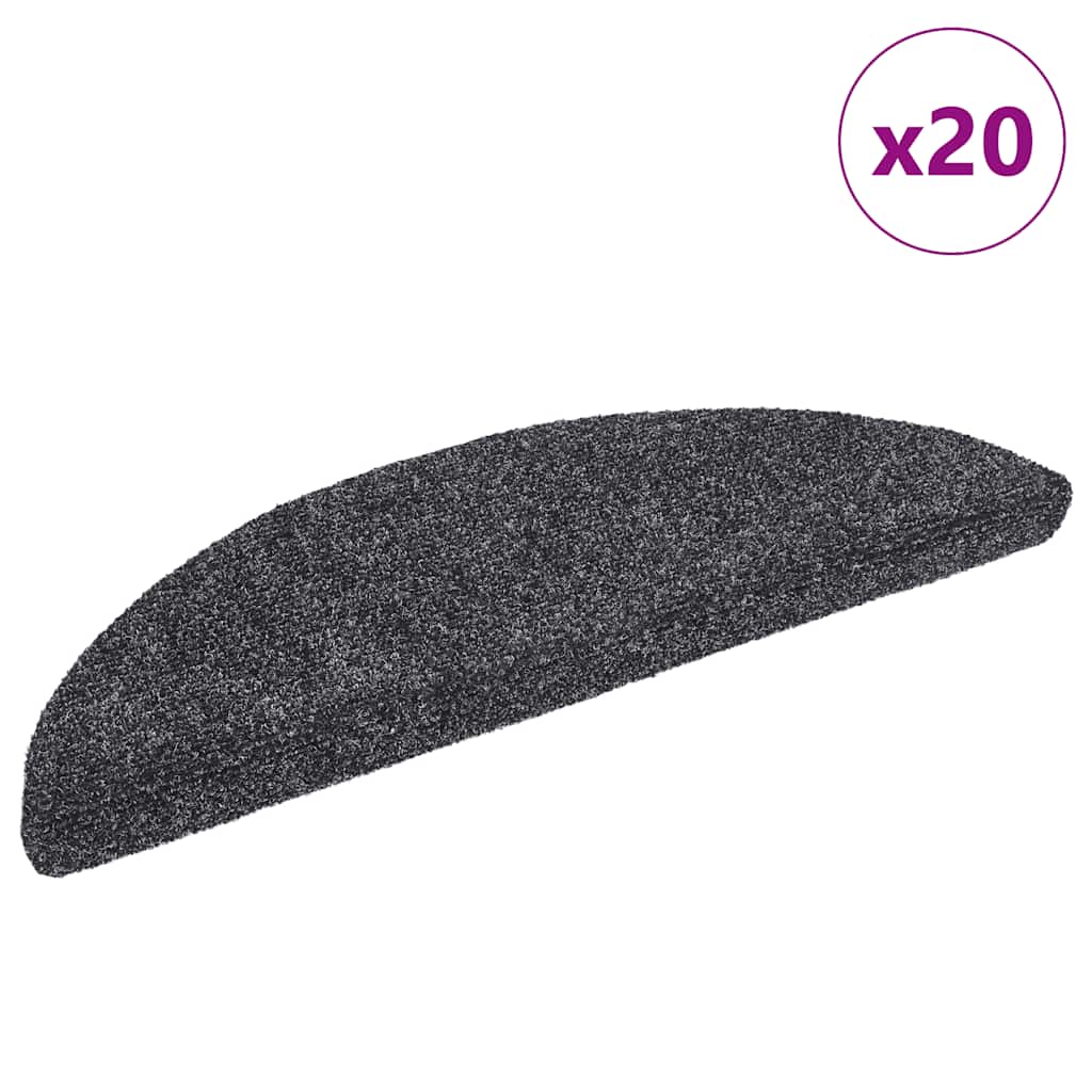 Stair Mats Self-adhesive 20 pcs Dark Grey 56x17x3 cm - Casper Homes