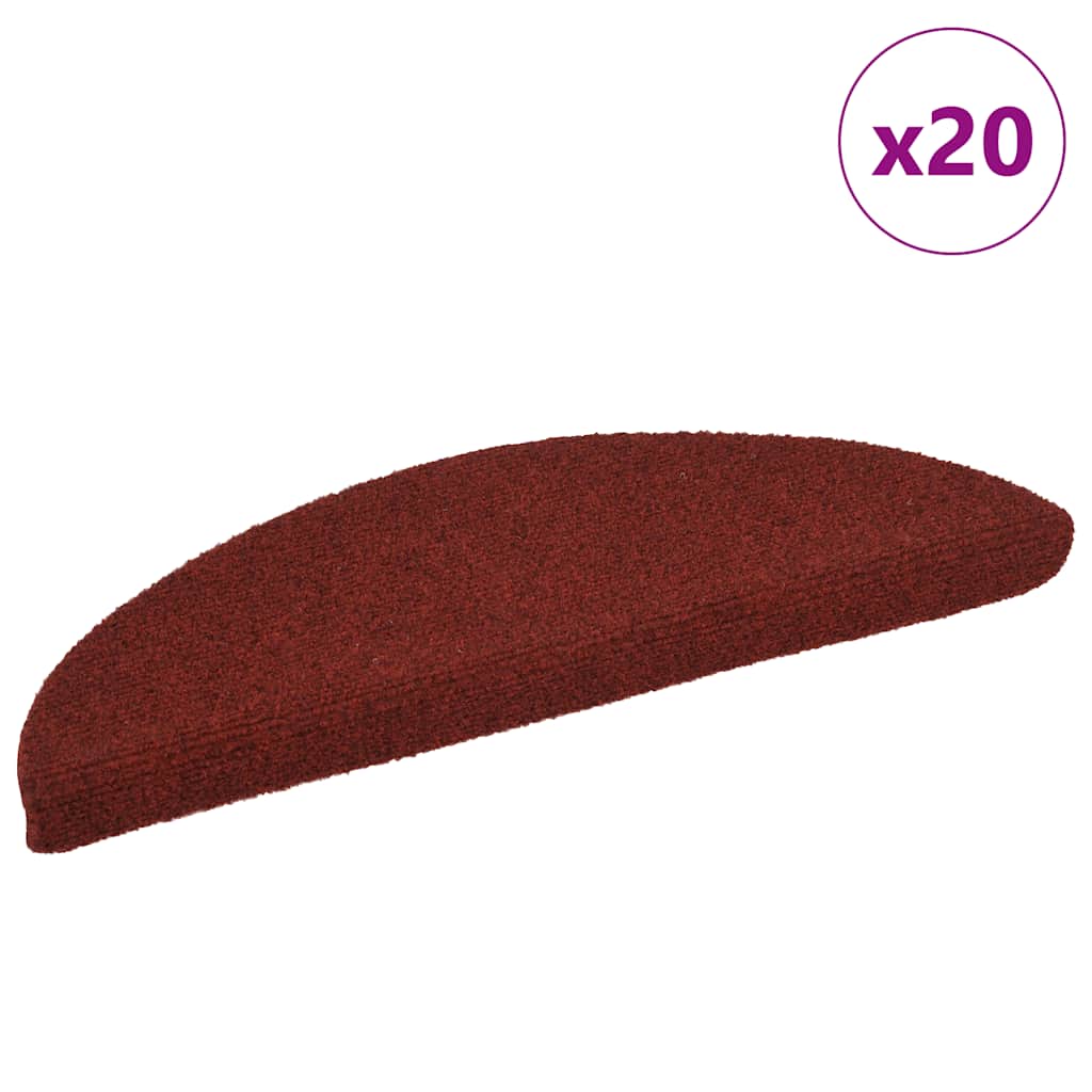 Stair Mats Self-adhesive 20 pcs Red 56x17x3 cm - All Things Good