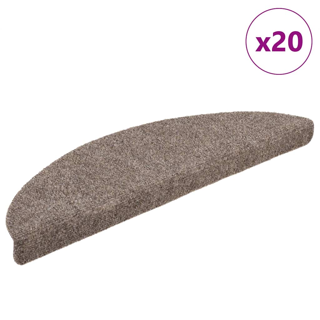 Stair Mats Self-adhesive 20 pcs Beige 56x17x3 cm - Tyrell & Tyrell