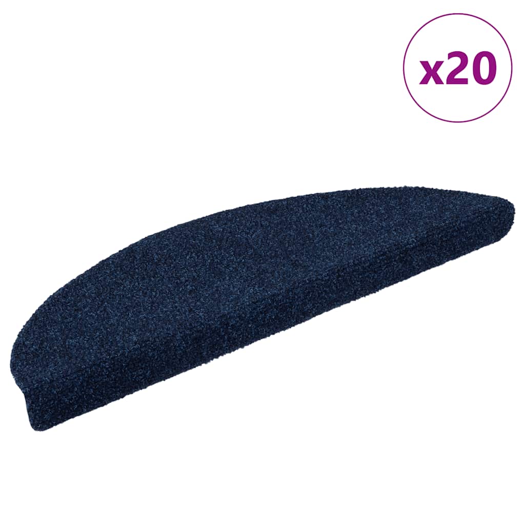 Stair Mats Self-adhesive 20 pcs Navy 56x17x3 cm - Decor Base