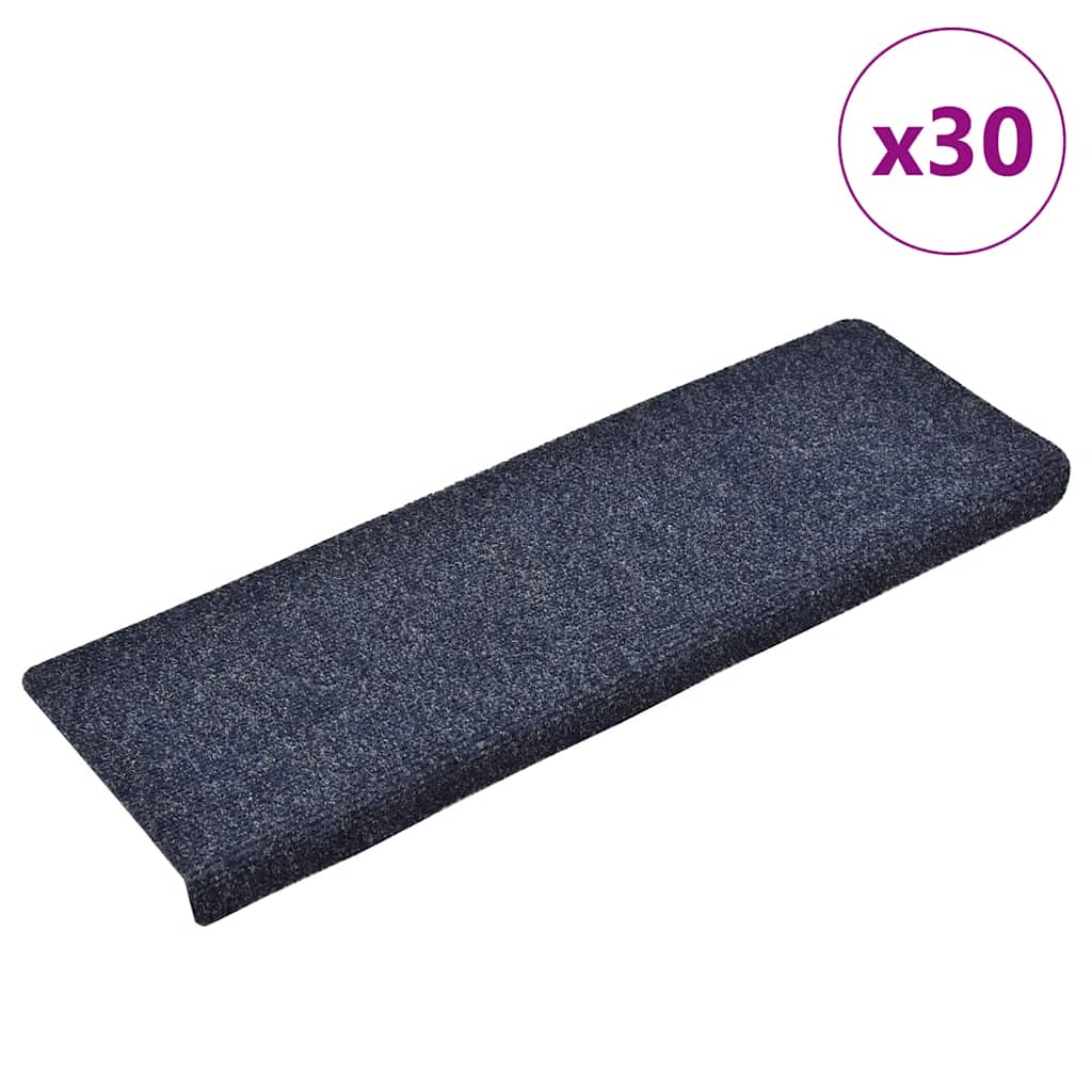 Stair Mats Self-adhesive 30 pcs Blue 65x21x4 cm - All Things Good