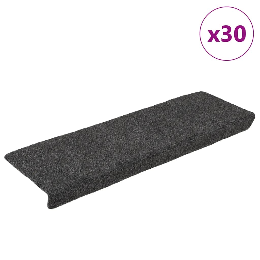 Stair Mats Self-adhesive 30 pcs Anthracite 65x21x4 cm - Direct Imports