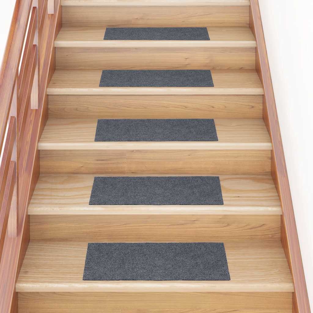 Stair Mats Self-adhesive 30 pcs Light Grey 60x25 cm Rectangular - Casper Homes