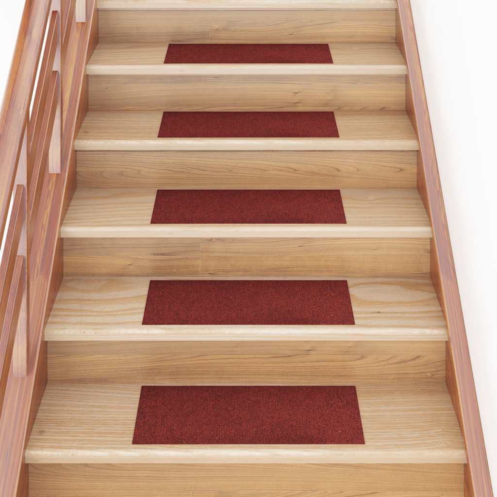 Stair Mats Self-adhesive 30 pcs Red 60x25 cm Rectangular - Merkel Designers