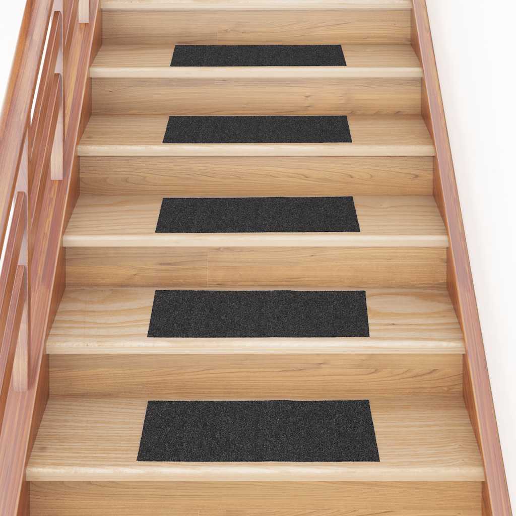 Stair Mats Self-adhesive 30 pcs Anthracite 60x25 cm Rectangular - R and M Furniture