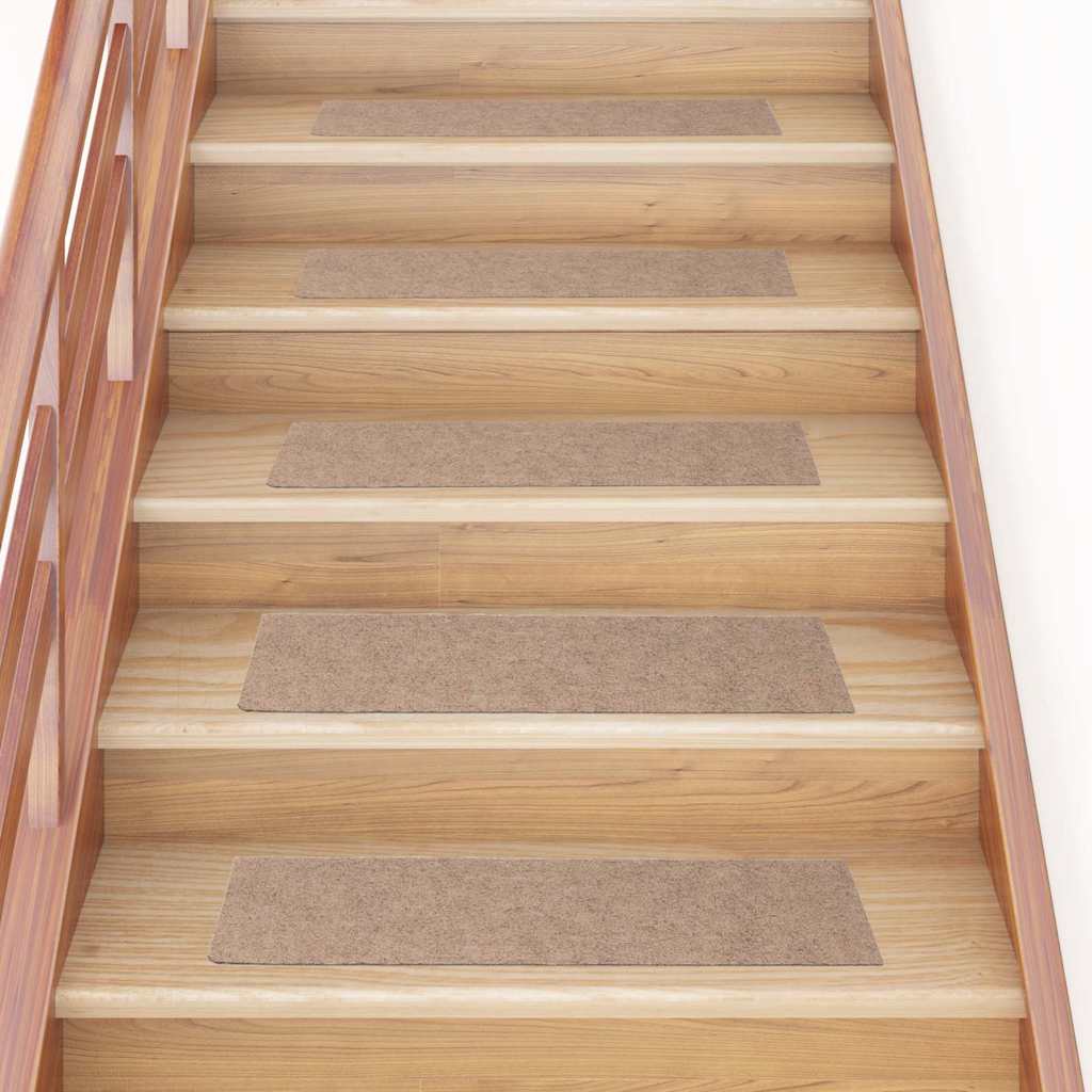 Stair Mats Self-adhesive 30 pcs Light Brown 76x20 cm Rectangular - Brittle & Co
