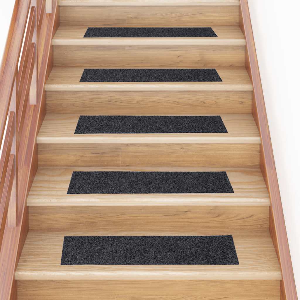 Stair Mats Self-adhesive 30 pcs Grey 76x20 cm Rectangular - Decor Base