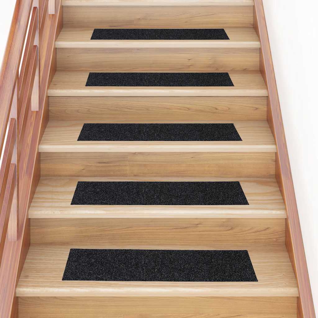 Stair Mats Self-adhesive 30 pcs Black 76x20 cm Rectangular - Millennium Furniture