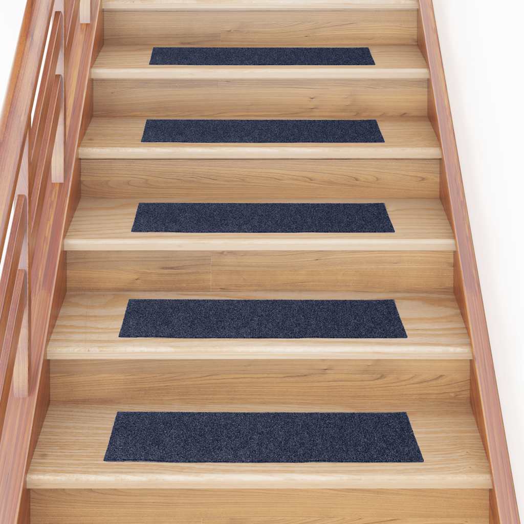 Stair Mats Self-adhesive 30 pcs Grey Blue 76x20 cm Rectangular - All Things Good