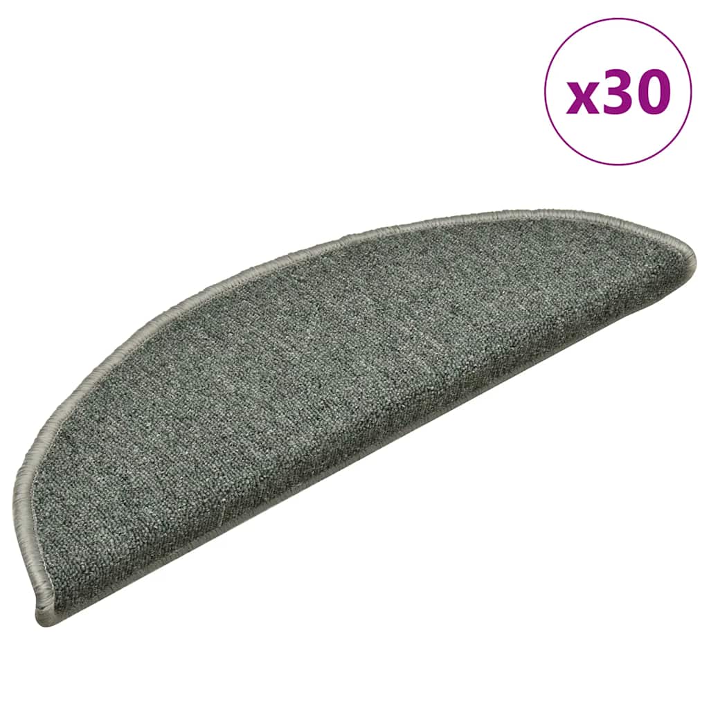 Stair Mats 30 pcs Dark Green 56x17x3 cm - Discount Dealers
