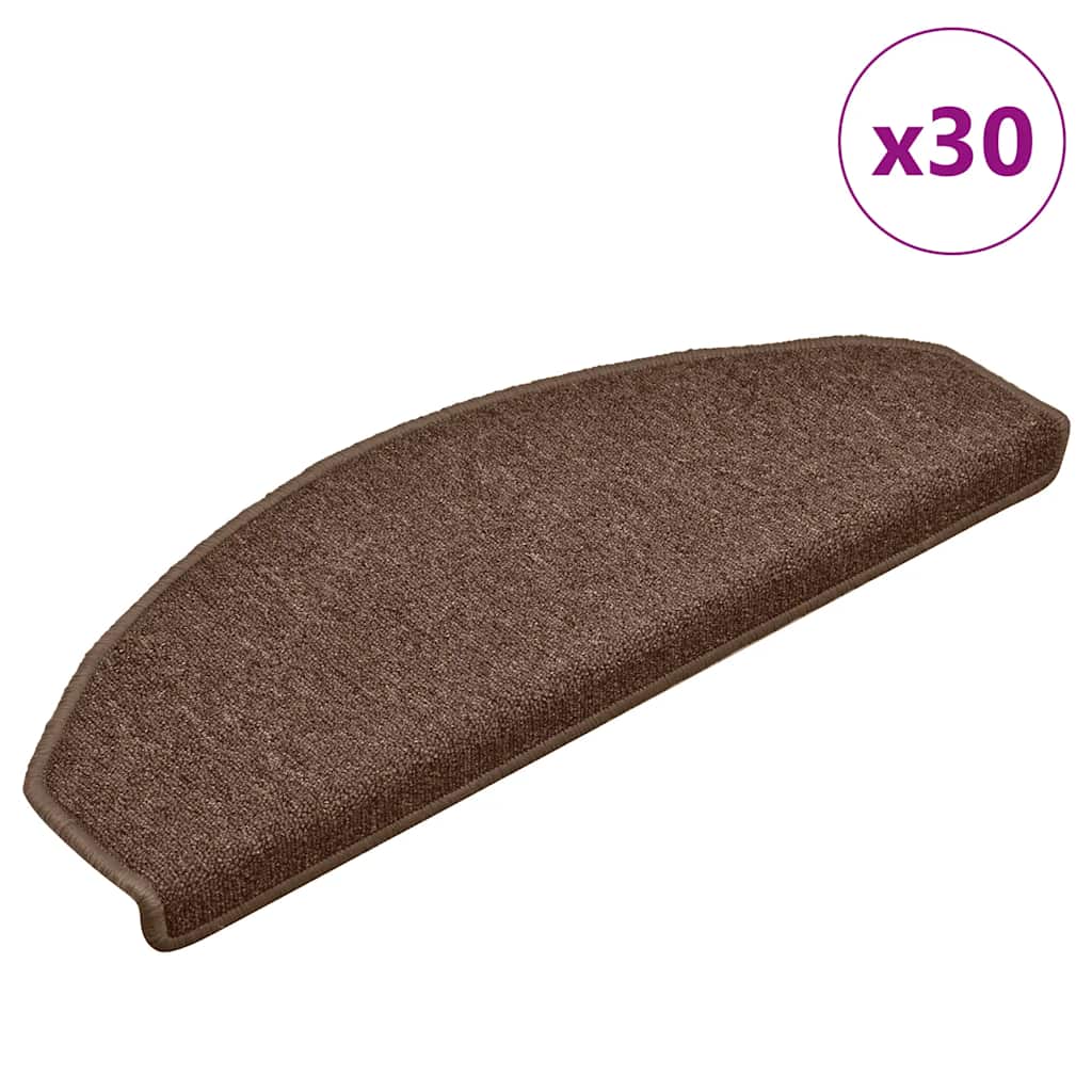 Stair Mats 30 pcs Brown 65x24x4 cm - Sid & Sam
