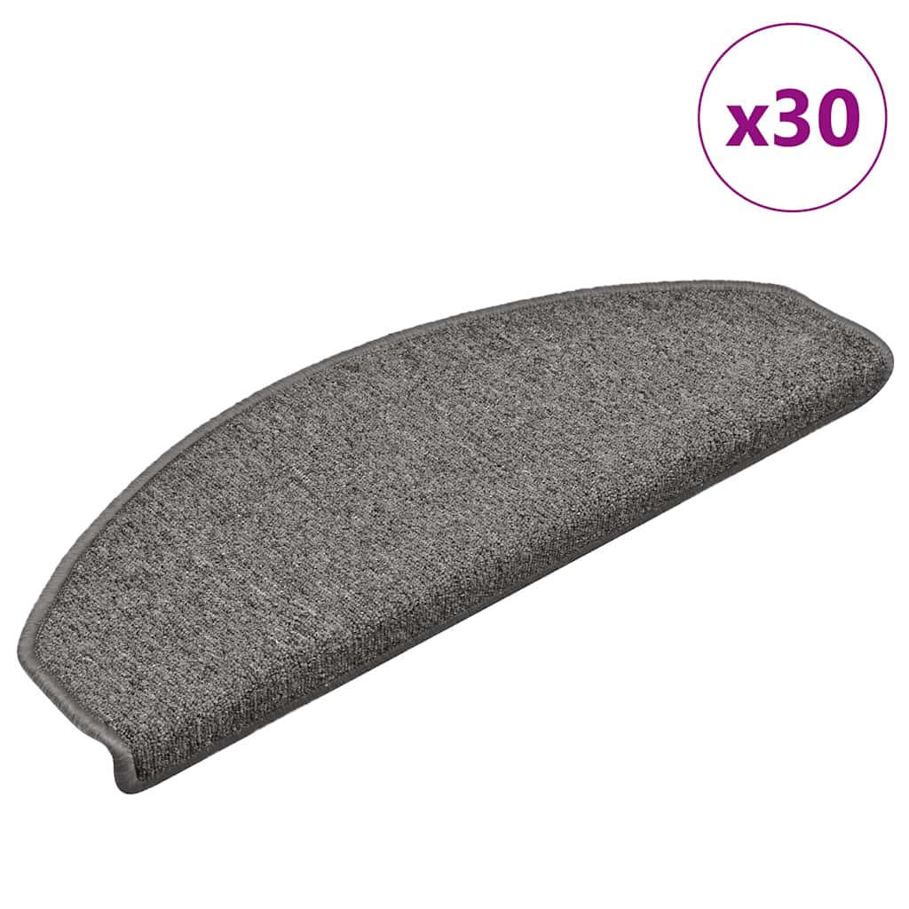 Stair Mats 30 pcs Dark Grey 65x24x4 cm - Tyrell & Tyrell
