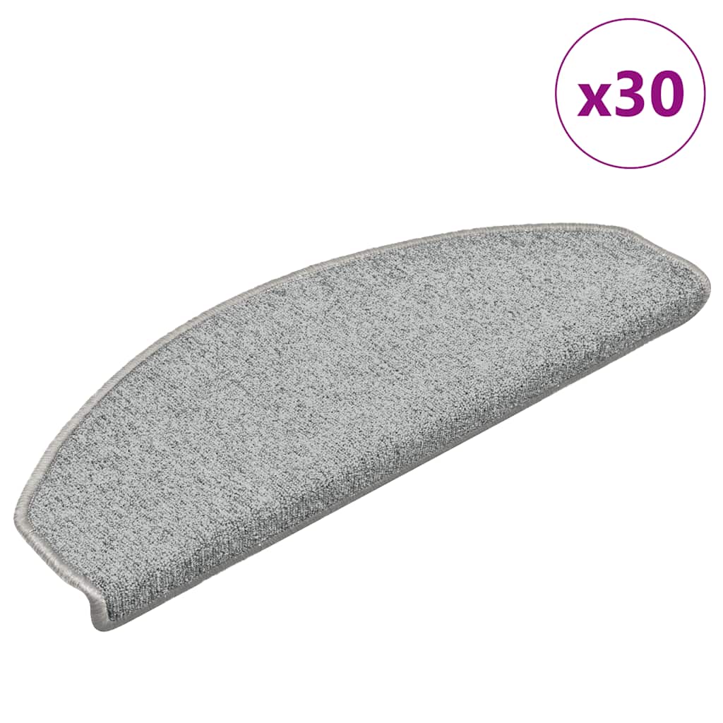 Stair Mats 30 pcs Light Grey 65x24x4 cm - Sid & Sam