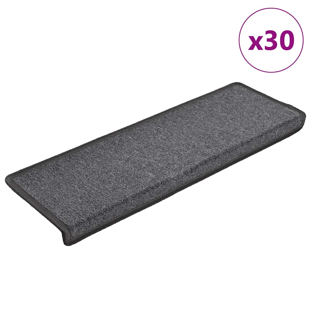 Stair Mats 30 pcs 65x21x4 cm Dark Grey - Decor Base