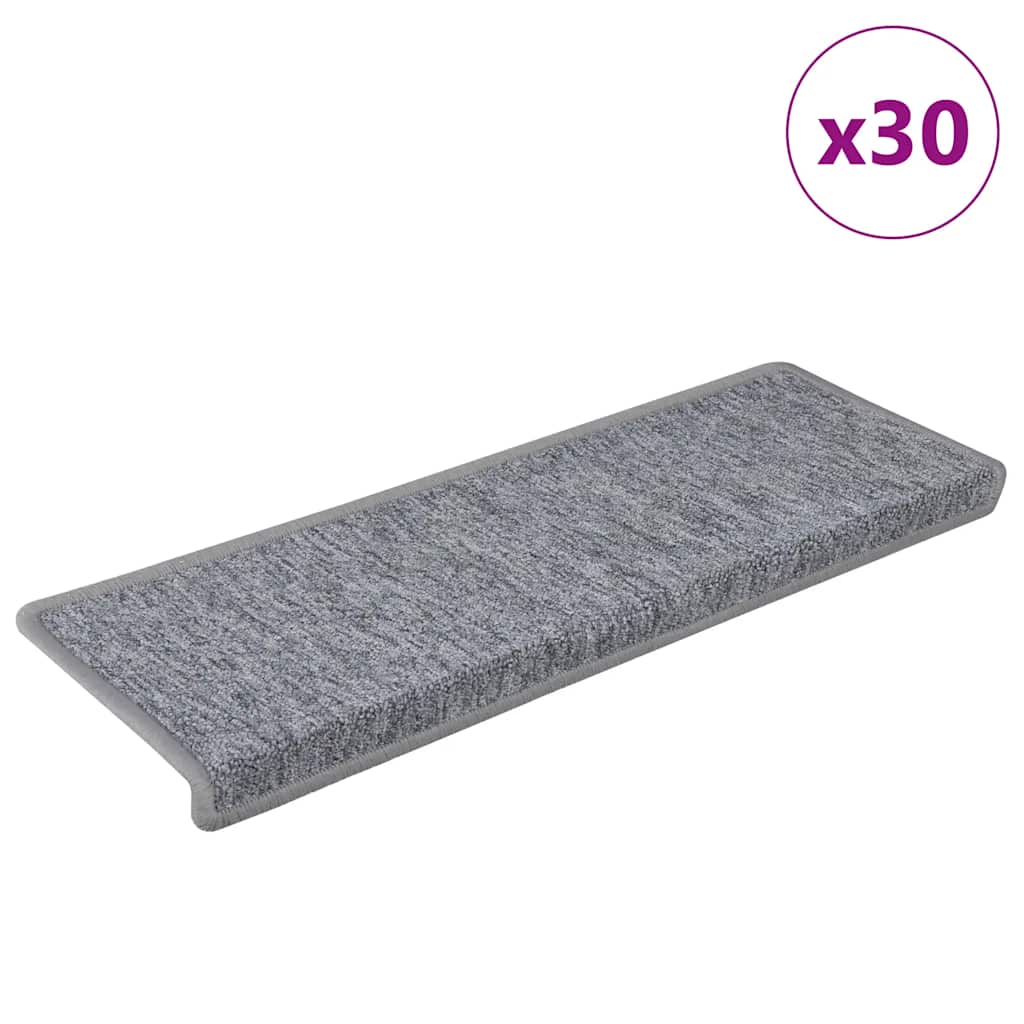 Stair Mats 30 pcs 65x21x4 cm White and Grey - Style and Chic