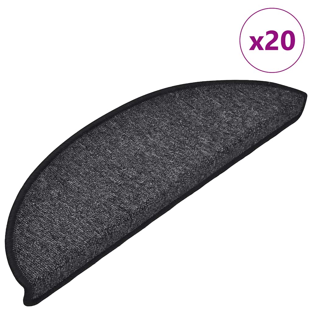 Stair Mats 20 pcs Anthracite 56x17x3 cm - Design Hut