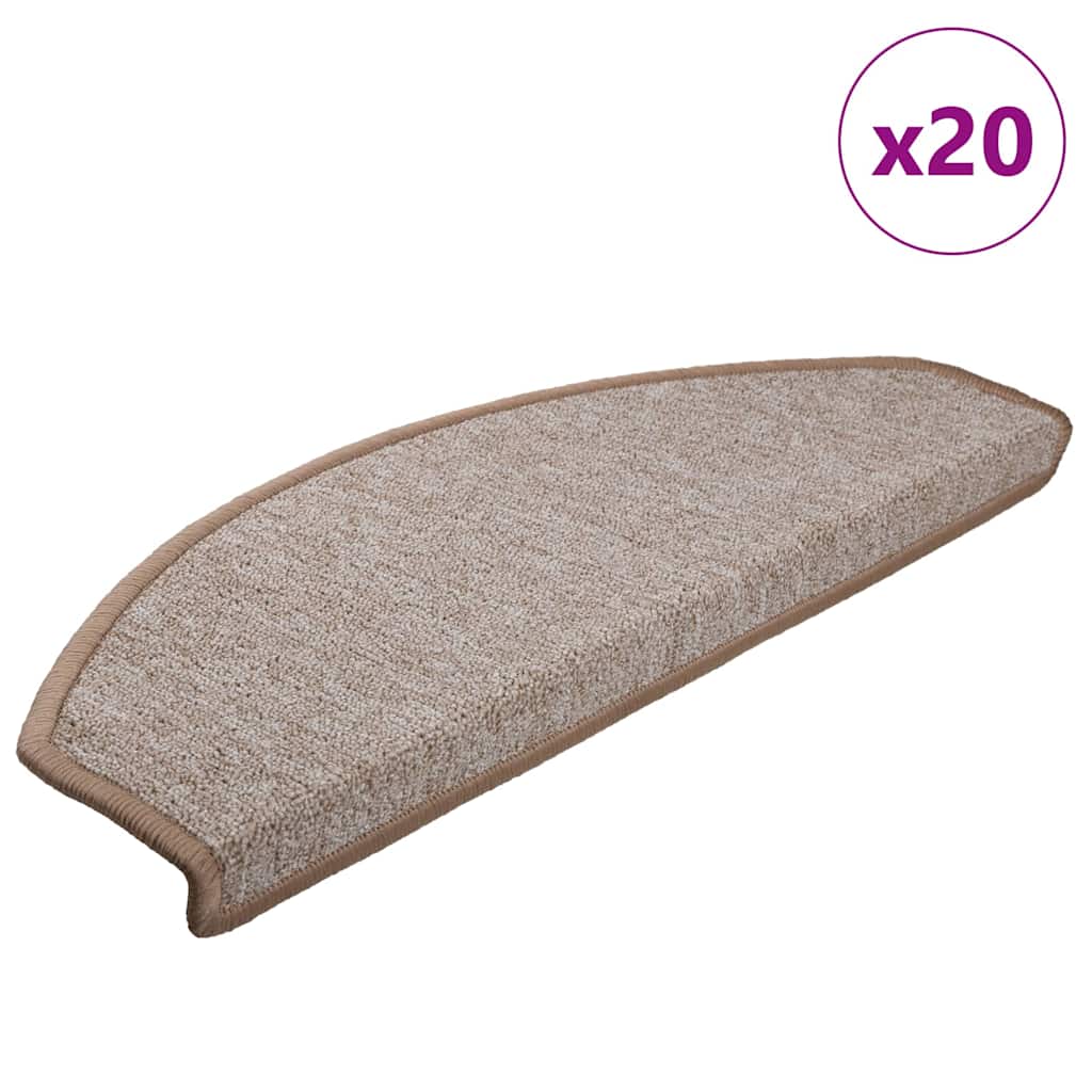 Stair Mats 20 pcs Light Brown 65x24x4 cm - Millennium Furniture