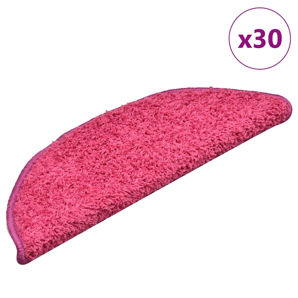 Stair Mats 30 pcs Pink 56x17x3 cm - Design Hut