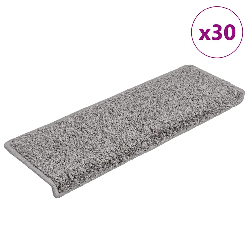 Stair Mats 30 pcs 65x21x4 cm Grey - Sid & Sam
