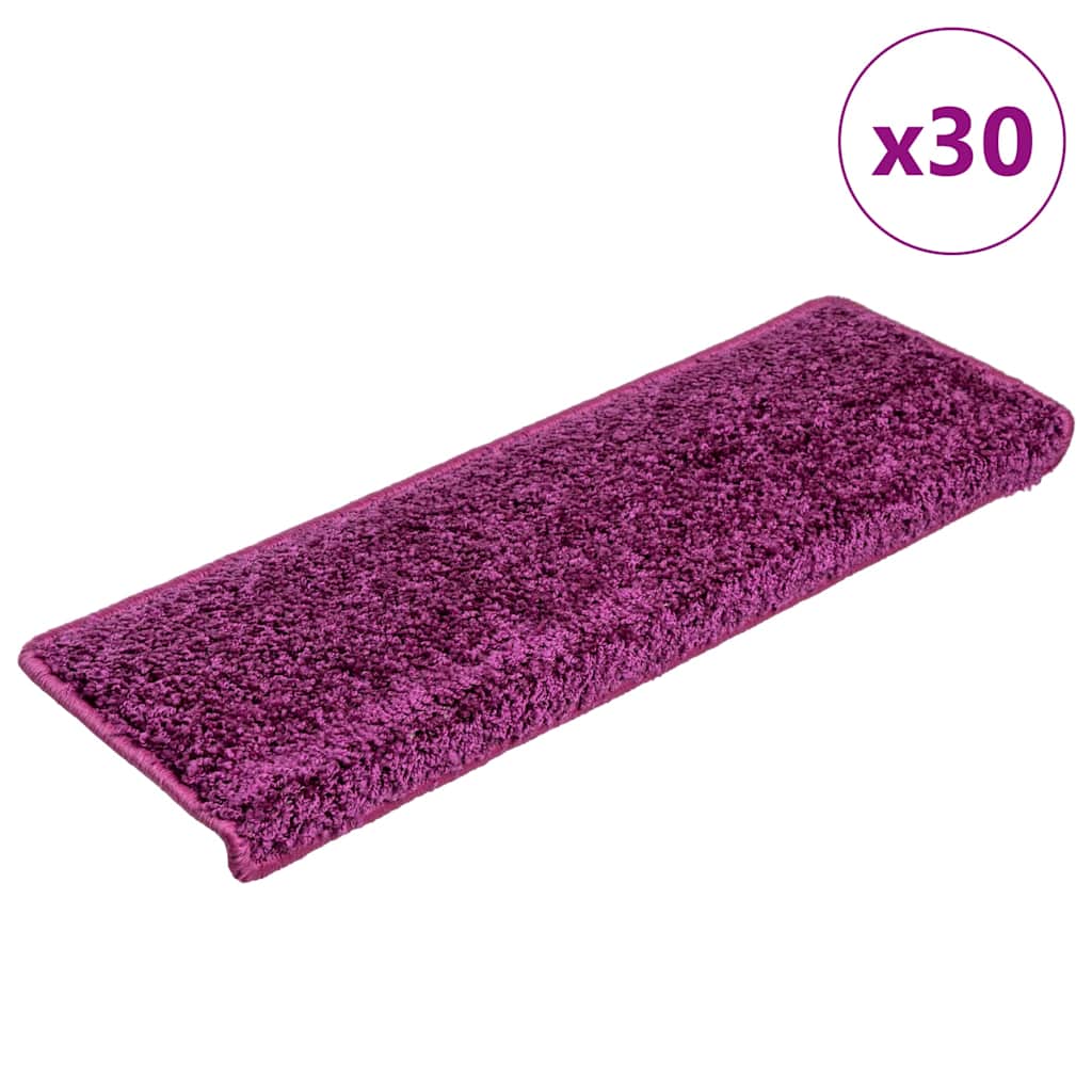 Stair Mats 30 pcs 65x21x4 cm Violet - Unbeatable Bargains