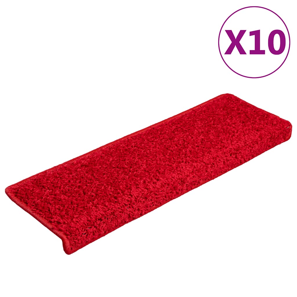 Stair Mats 20 pcs 65x21x4 cm Red - R and M Furniture