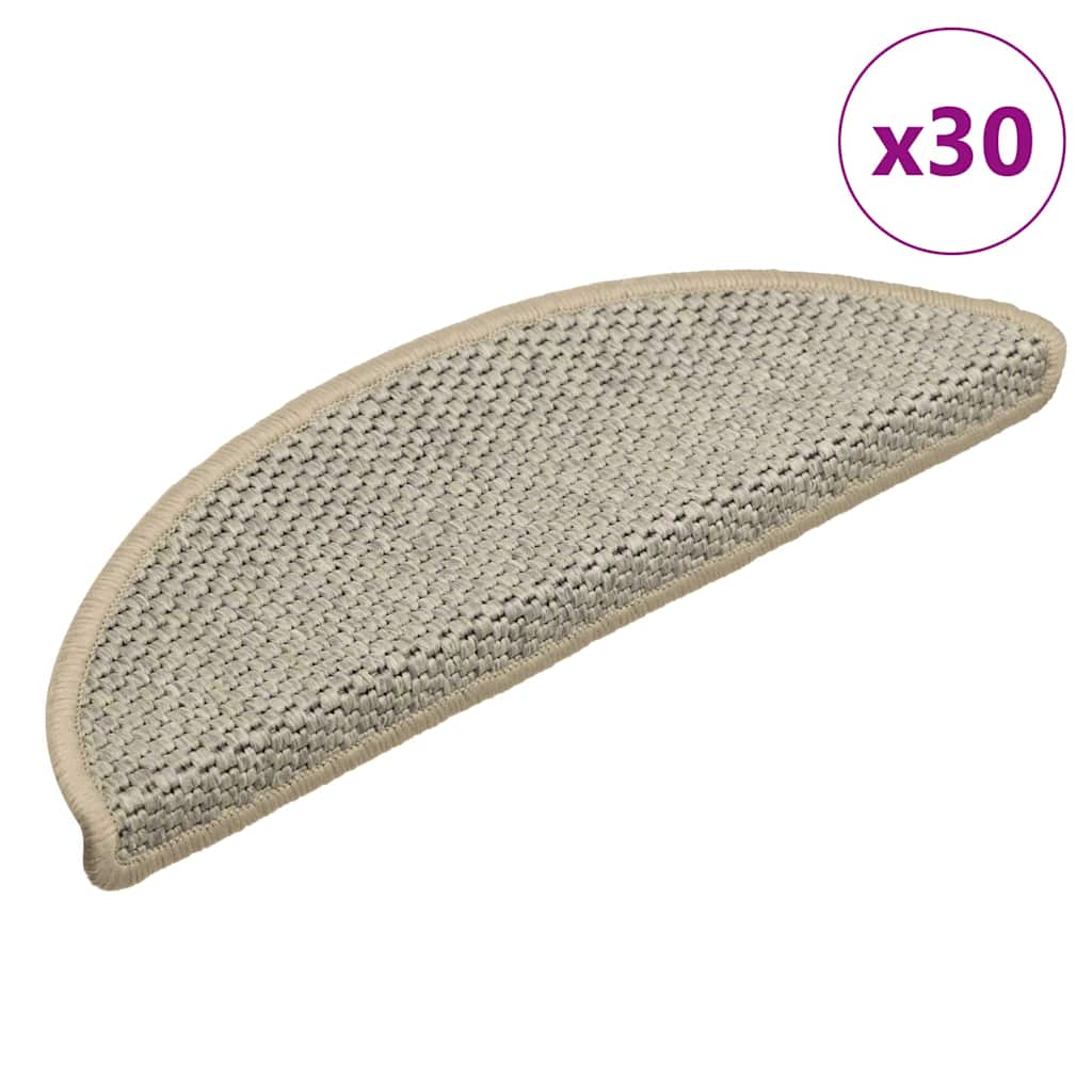 Stair Mats Self-adhesive Sisal-Look 30 pcs 56x17x3 cm Light Green - Design Hut