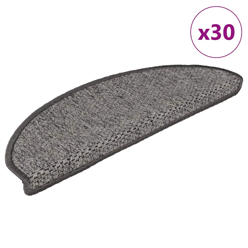Stair Mats Self-adhesive Sisal-Look 30 pcs 65x21x4 cm Brown Beige - Direct Imports