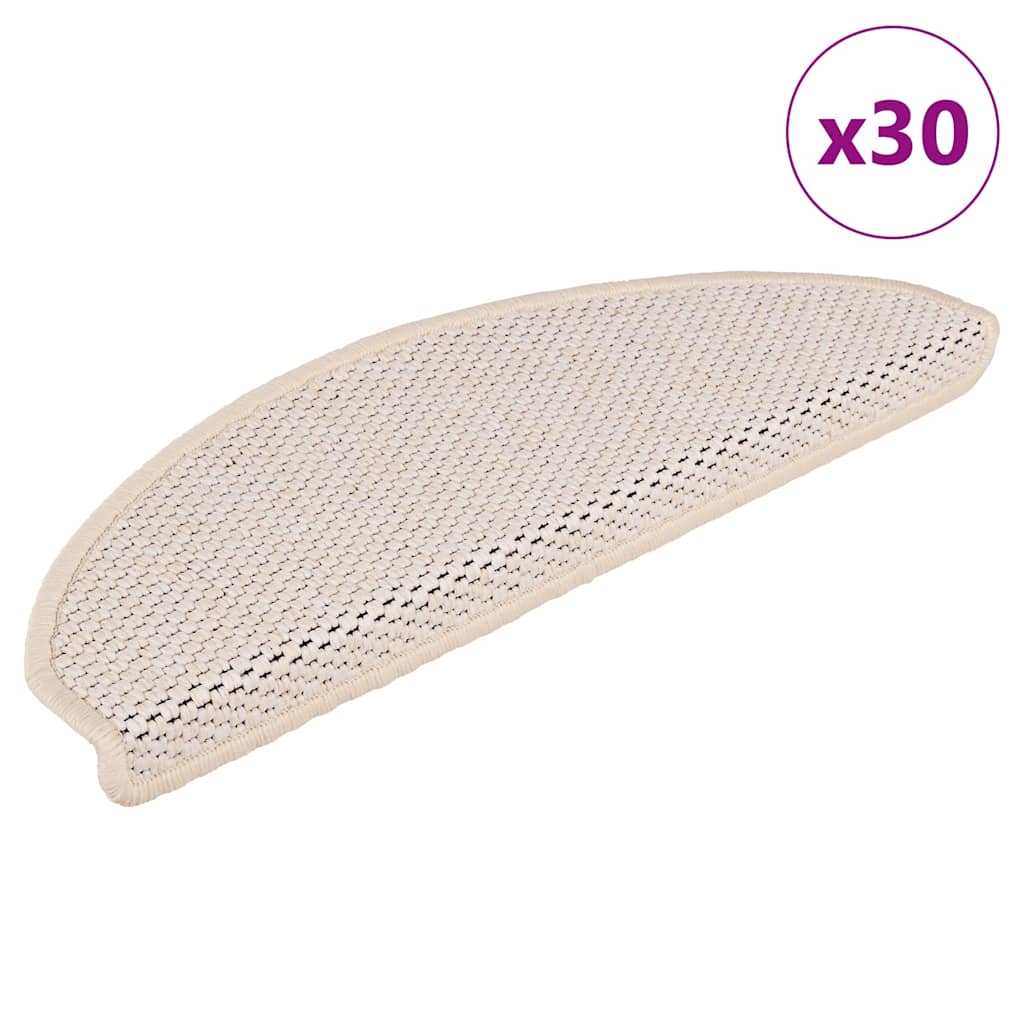 Stair Mats Self-adhesive Sisal-Look 30 pcs 65x21x4 cm Berber - Merlin Deals