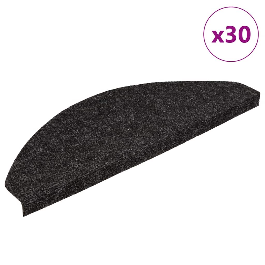 Stair Mats Self-adhesive 30 pcs Anthracite 65x22.5x3.5 cm - Charlotte Dunes