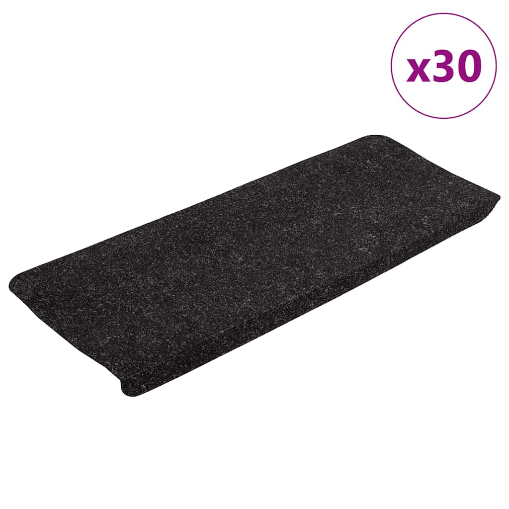 Stair Mats Self-adhesive 30 pcs Anthracite 65x24.5x3.5 cm - Discount Dealers