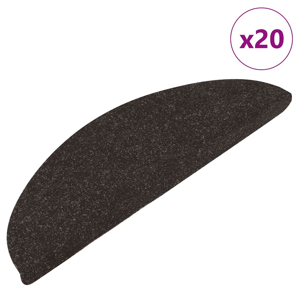 Stair Mats Self-adhesive 20 pcs Black 56x17x3 cm - Unbeatable Bargains