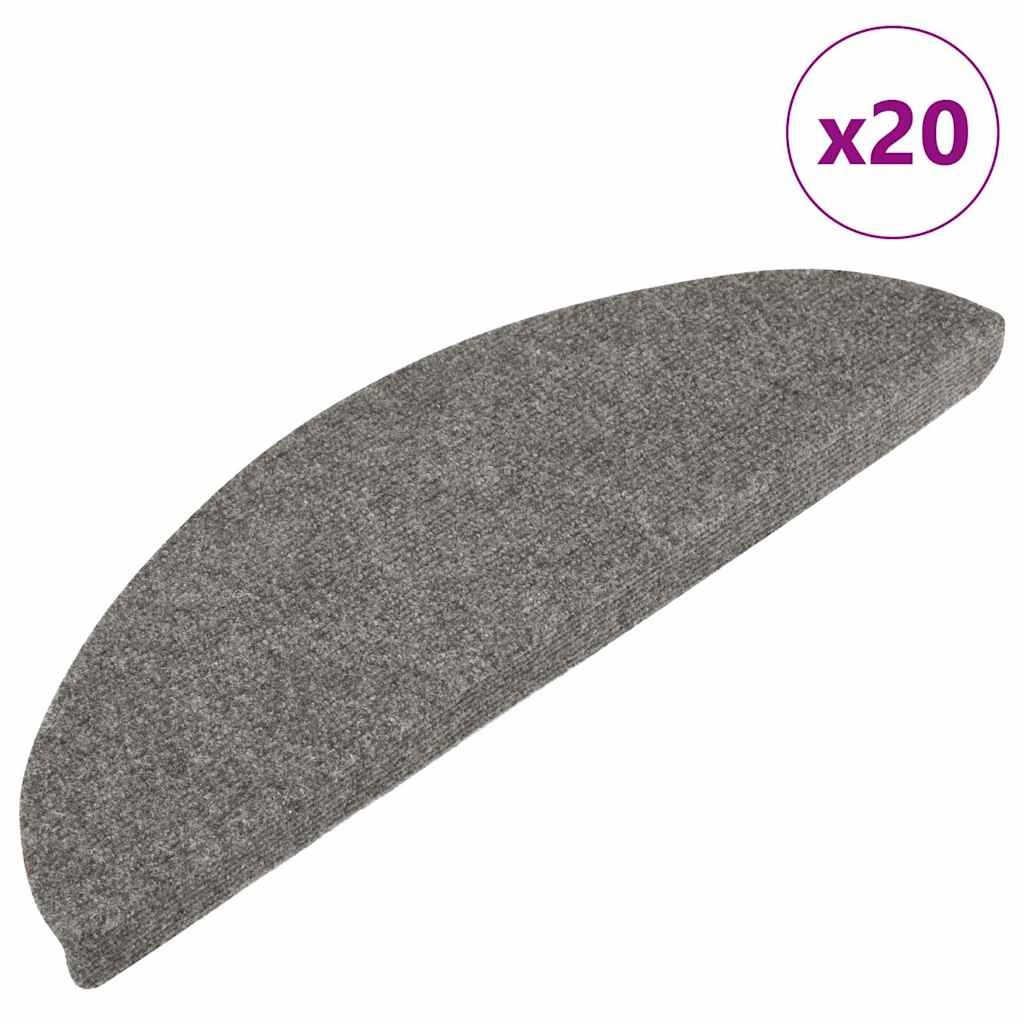 Stair Mats Self-adhesive 20 pcs Grey 56x17x3 cm - Discount Dealers