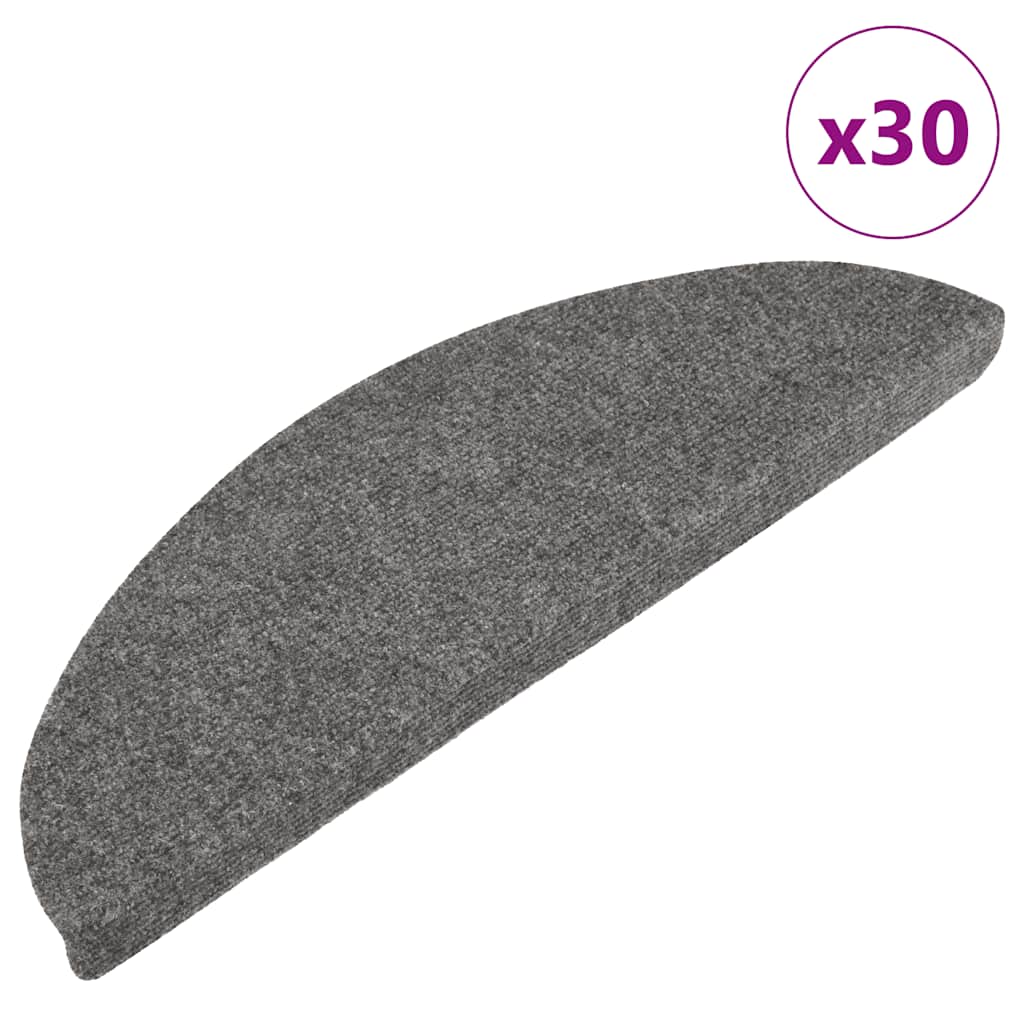 Stair Mats Self-adhesive 30 pcs Grey 56x17x3 cm - Millennium Furniture
