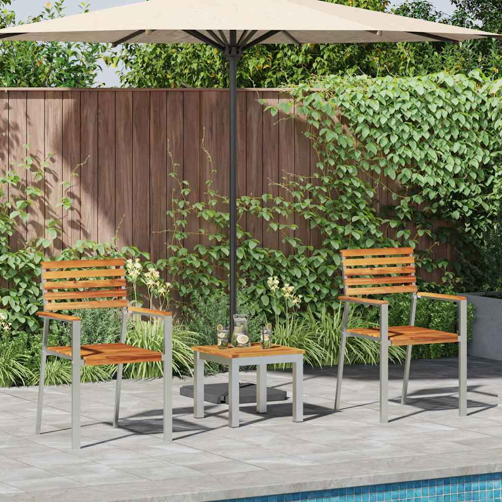 3 Piece Garden Dining Set Solid Wood Teak - Sid & Sam