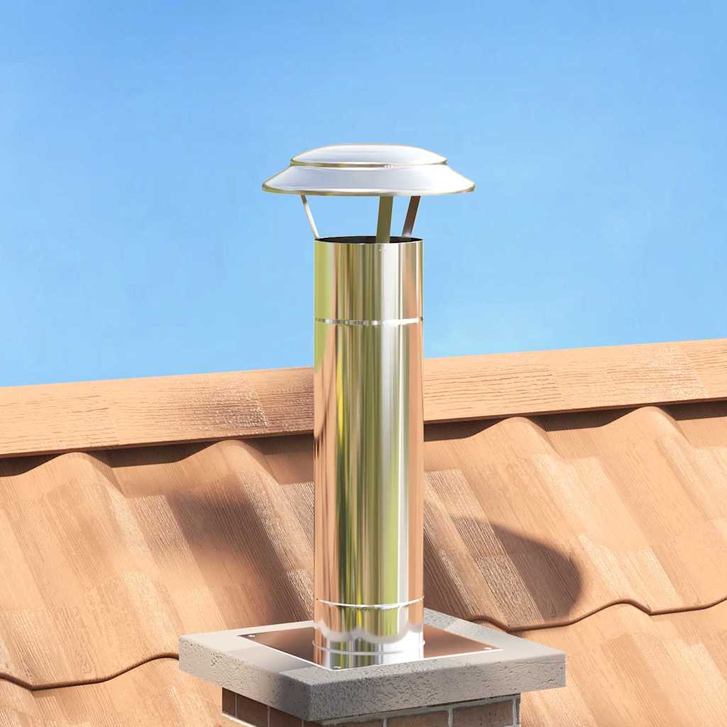 GAOAK Rain Cover Chimney 25x25x20 cm Stainless Steel - Silver - Design Hut