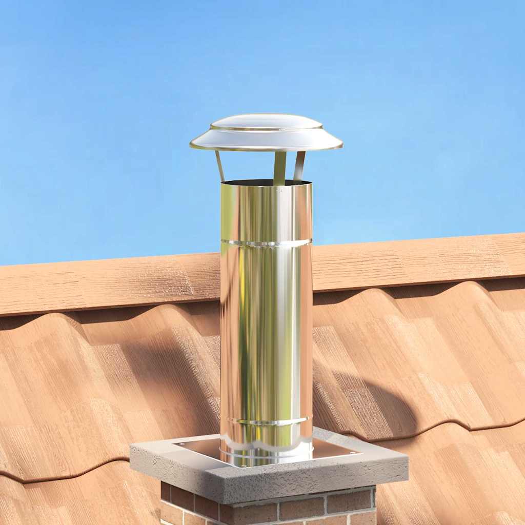 GAOAK Rain Cover Chimney 25x25x20 cm Stainless Steel - Silver - Design Hut
