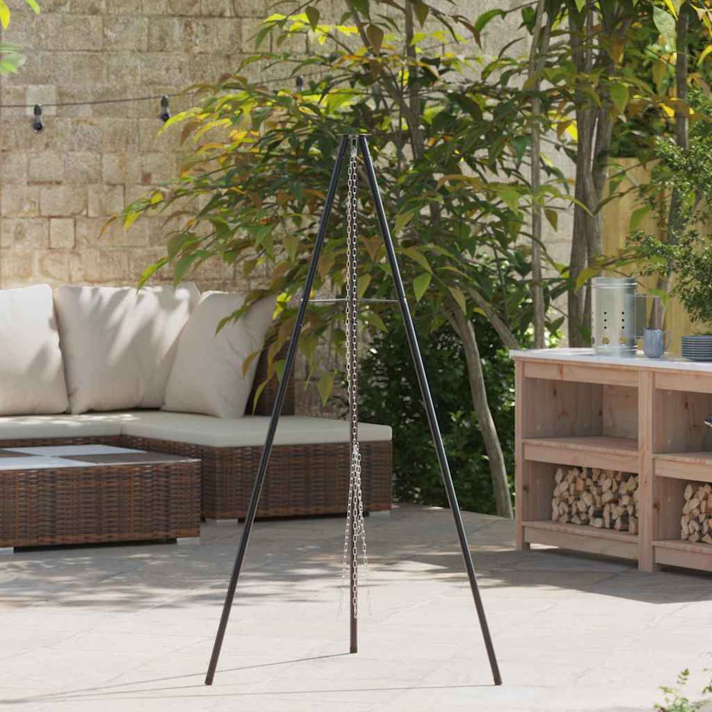 NELCOVE Campfire Tripod 92x92x151.5 cm Steel - Black - Design Hut