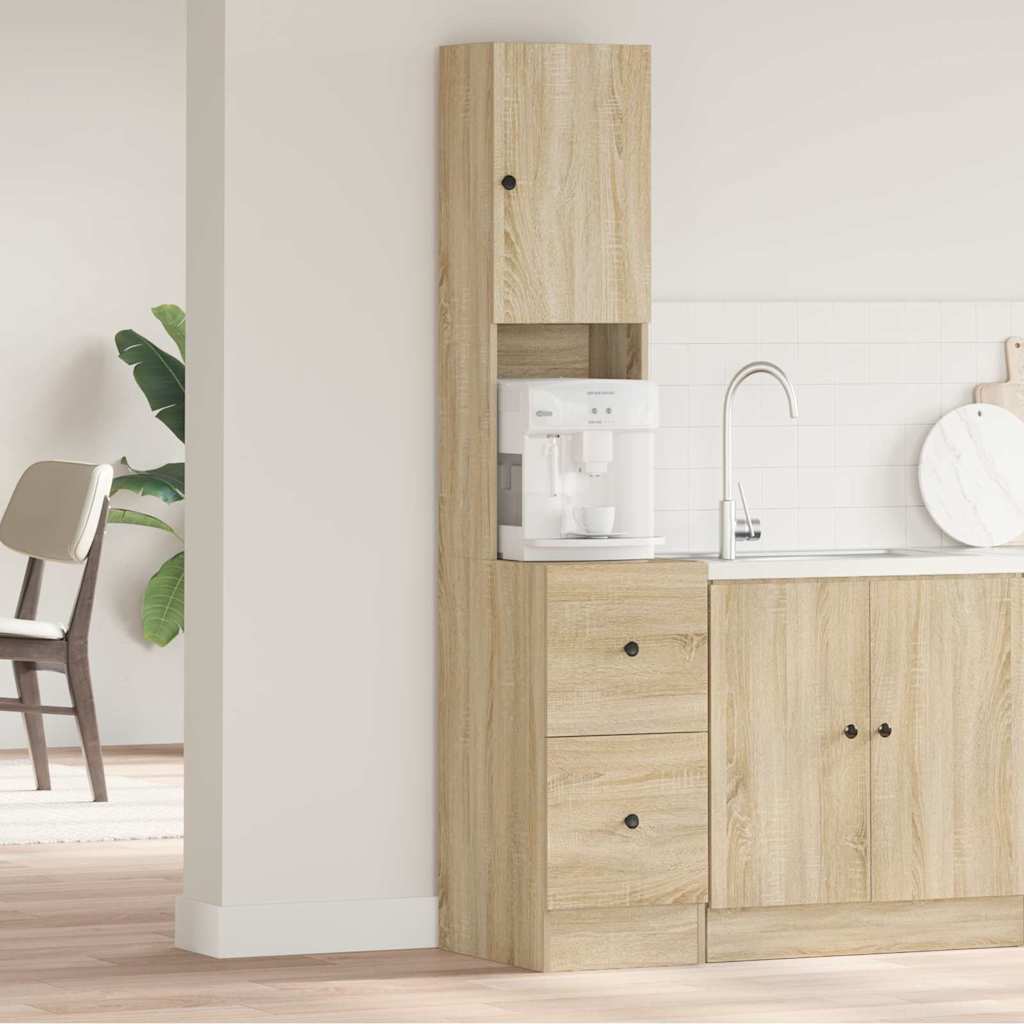 Kitchen Cabinet Sonoma Oak 35x50x180 cm Engineered Wood - All Things Good