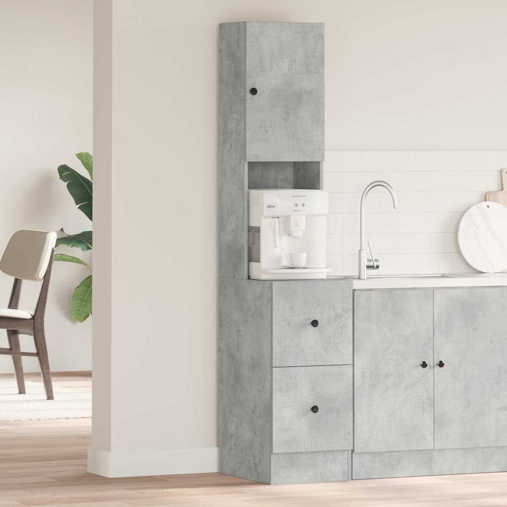 Kitchen Cabinet Concrete Grey 35x50x180 cm Engineered Wood - Merkel Designers