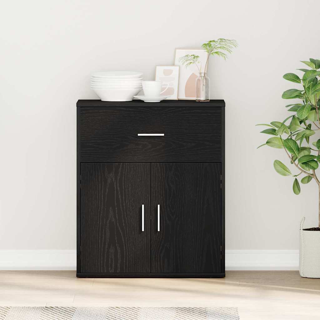 Sideboard with Drawer Black oak 60 x 31 x 70 cm Engineered wood - Sid & Sam