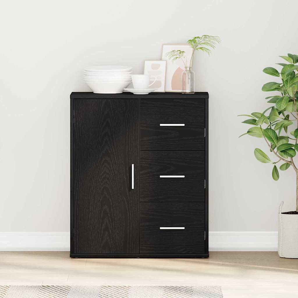 Sideboard with Drawer Black oak 60 x 31 x 70 cm Engineered wood - Sid & Sam