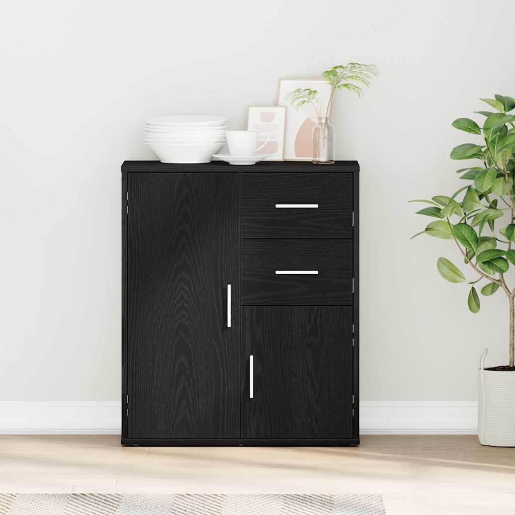 Sideboard with Drawer Black oak 60 x 31 x 70 cm Engineered wood - Sid & Sam